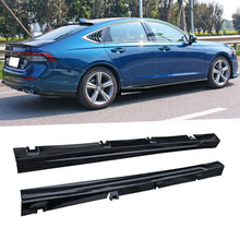 Charger l&#39;image dans la galerie, NINTE For 11th 2023 2024 Honda Accord Side Skirt Rocker Panel Covers Add-on Gloss Black