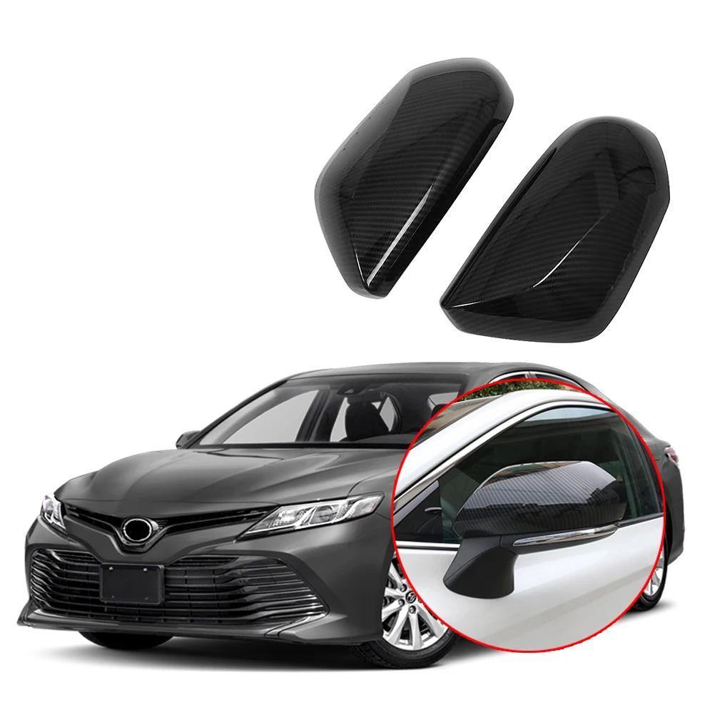 NINTE Toyota Camry 2018-2020 Carbon Fiber& Chrome Side Door Rear View Mirror Covers - NINTE