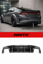 Laden Sie das Bild in den Galerie-Viewer, NINTE For 2020-2023 Dodge Charger Widebody Quad Exhaust Rear Diffuser Rear Bumper Lip