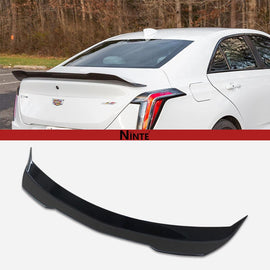 NINTE Spoiler for 2020 - 2025 CADILLAC CT4 V Black Wing STYLE Gloss High Kick Duckbill Trunk Wing - NINTE