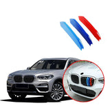 NINTE Front Grille Cover For BMW X3 G01 X4 G02 2018-2019 3D ABS  3-Color Stripes
