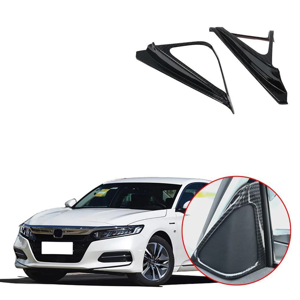 Ninte 2 PCS ABS Carbon Style Car Front Door Internal Triangle Styling Trim Decoration For 2018-2019 10th Honda Accord - NINTE