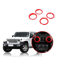 Charger l&#39;image dans la galerie, NINTE Jeep Wrangler JL 2018-2019 Dashboard Panel Air Conditioning Vent Outlet Decoration Cover Ring - NINTE