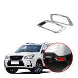 NINTE Subaru Forester 2019 Chrome Rear Tail Fog Light Lamp Cover Trim Stickers