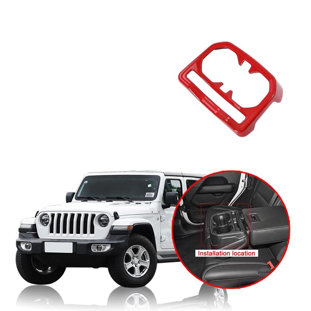 NINTE Jeep Wrangler JL 2018-2019 Interior Rear Seat Water Cup Holder Cover Decoration Stickers - NINTE