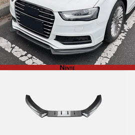NINTE Front Bumper Splitter Lip For 2013 - 2016 Audi A4 S4 B8.5 Sline Carbon Fiber Look - NINTE