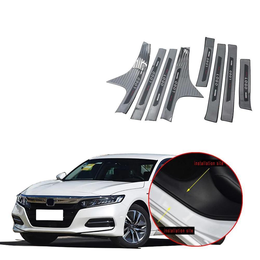 NINTE Honda Accord 2018-2019 Outer & Inner Door Sill Scuff Plate Threshold Cover - NINTE
