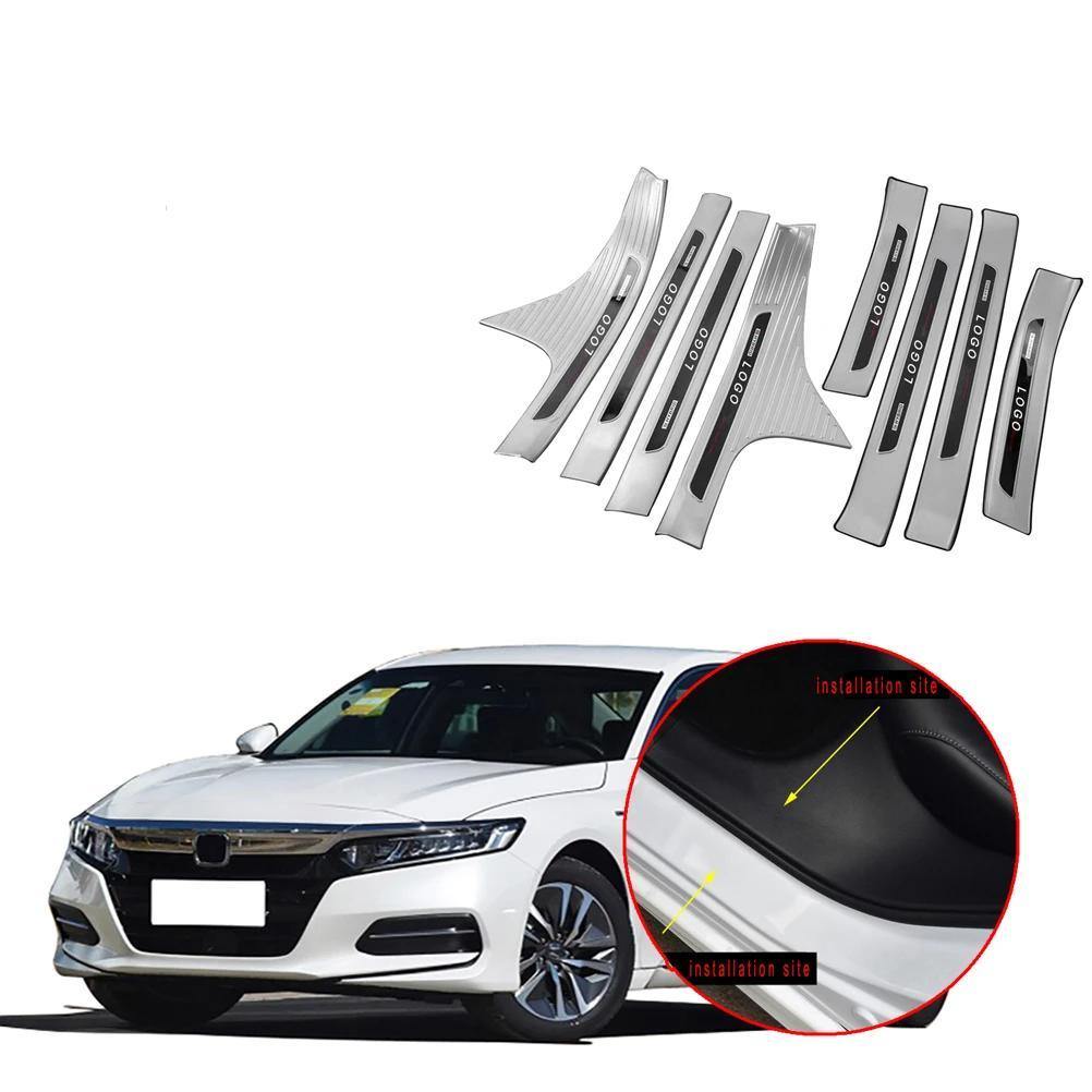 NINTE Honda Accord 2018-2019 Outer & Inner Door Sill Scuff Plate Threshold Cover - NINTE