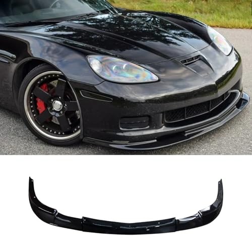 NINTE For 2005-2013 Corvette C6 Base Front Lip Splitter ZR1 Style Carbon Fiber Look