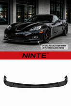 Laden Sie das Bild in den Galerie-Viewer, NINTE For 2005-2013 Corvette C6 Base Front Lip Splitter ZR1 Style Carbon Fiber Look