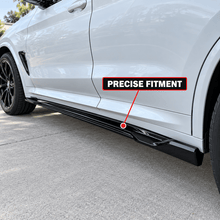 NINTE Side Skirt Splitter Extension Kit Fit for BMW X3 G01 X4 G02 X3M F97 X4M F98 2018-2023 Painted Gloss Black Without Logo - NINTE
