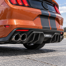 NINTE Rear Bumper Diffuser Lip Fit for Ford Mustang EcoBoost GT350 2018-2023 Black Polypropylene Rock Style Dual Exhaust Only