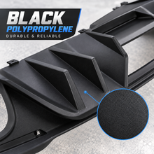 NINTE Rear Bumper Diffuser Lip Fit for Ford Mustang EcoBoost GT350 2018-2023 Black Polypropylene Rock Style Dual Exhaust Only