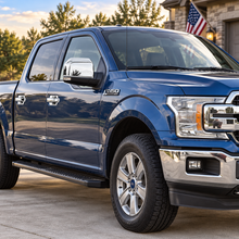 NINTE Left and Right Mirror Cover and Door Handle Bowl Cover Kit Fit for Ford F-150 2015-2020 Chrome Smooth ABS Tape on Overlay Trim