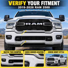 NINTE Front Bumper Upper and Lower Grille Trim Kit Fit for RAM 2500 3500 2019-2026 OE Style - NINTE