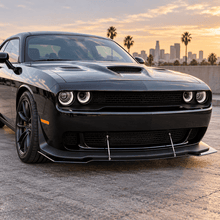 NINTE Front Bumper Lip Splitter Kit Fit for Dodge Challenger SXT SRT Hellcat 2012-2022 Painted Gloss Black ABS 3-Piece Sport Style - NINTE