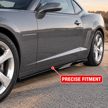 NINTE Left Right Side Skirt Extension Fit for 2010-2015 Chevy Camaro LT LS SS Gloss Black Painted Rocker Panel - NINTE