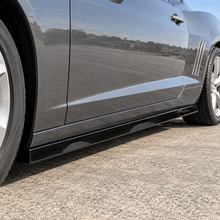 NINTE Left Right Side Skirt Extension Fit for 2010-2015 Chevy Camaro LT LS SS Gloss Black Painted Rocker Panel - NINTE