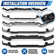 NINTE Front Bumper Upper and Lower Grille Trim Kit Fit for RAM 2500 3500 2019-2026 OE Style - NINTE