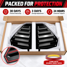 NINTE Rear Window Louver Covers Fit for Golf MK8 Hatchback 2021-2024 Gloss Black ABS Tape on Without Logo