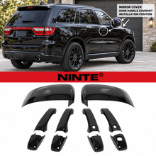 Load image into Gallery viewer, NINTE Front Rear Mirror Cover and Door Handle Cover Kit Fit for Jeep Grand Cherokee Dodge Durango 2011-2021 Painted Gloss Black ABS