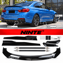 Load image into Gallery viewer, NINTE Front and Rear Bumper Lip Splitter and Side Skirt Kit Fit for BMW Glossy Black Sport Style - NINTE
