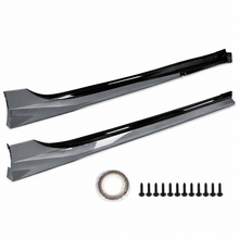 NINTE Side Skirt Extension Rocker Splitter Kit Fit for Honda Civic Sedan and Hatchback 2025-2026 Painted Urban Gray Pearl and Gloss Black Two-Tone - NINTE