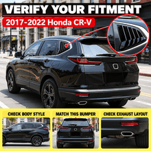 NINTE Rear Window Louver Sun Shade Cover Kit Fit for Honda CR-V 2017-2022 Gloss Black ABS 2-Piece Sport Trim