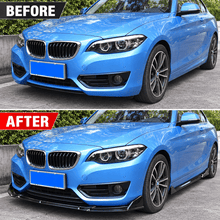 NINTE Front and Rear Bumper Lip Splitter and Side Skirt Kit Fit for BMW Glossy Black Sport Style - NINTE