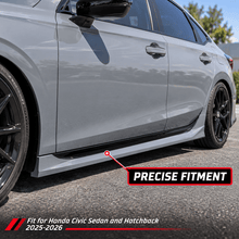 NINTE Side Skirt Extension Rocker Splitter Kit Fit for Honda Civic Sedan and Hatchback 2025-2026 Painted Urban Gray Pearl and Gloss Black Two-Tone - NINTE