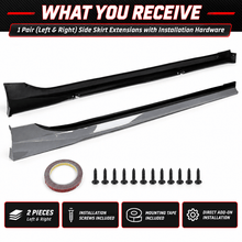 NINTE Side Skirt Extension Rocker Splitter Kit Fit for Honda Civic Sedan and Hatchback 2025-2026 Painted Urban Gray Pearl and Gloss Black Two-Tone - NINTE