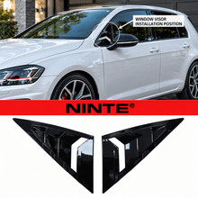 Load image into Gallery viewer, NINTE Front Window A-Pillar Louver Cover Set Fit for 2013-2019 VW Golf 7 MK7 MK7.5 Gloss Black ABS Plastic 2-Piece