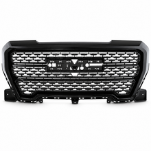 NINTE Front Bumper Upper Grille Replacement Fit for GMC Sierra 1500 2019-2021 ABS Gloss Black Assembly