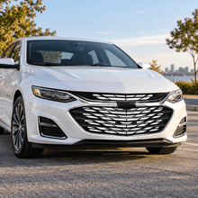 NINTE Front Upper and Lower Grille Kit Fit for Chevrolet Malibu 2019-2025 Painted Black and Chrome ABS Factory Style - NINTE