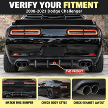 NINTE Rear Bumper Diffuser Splitter Lip Fit for Dodge Challenger 2008-2021 Painted One Piece Sport Style Without Logo