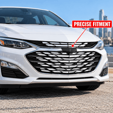 NINTE Front Upper and Lower Grille Kit Fit for Chevrolet Malibu 2019-2025 Painted Black and Chrome ABS Factory Style - NINTE