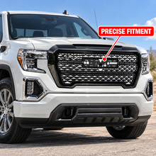 NINTE Front Bumper Upper Grille Replacement Fit for GMC Sierra 1500 2019-2021 ABS Gloss Black Assembly