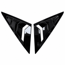 NINTE Front Window A-Pillar Louver Cover Set Fit for 2013-2019 VW Golf 7 MK7 MK7.5 Gloss Black ABS Plastic 2-Piece