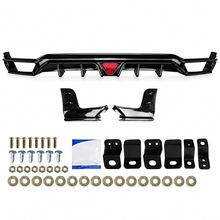 NINTE Rear Bumper Diffuser Fit for Honda Civic Hatchback 4-Door 2022-2025 Painted Gloss Black One Piece Sport Style Without Logo - NINTE