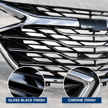 NINTE Front Upper and Lower Grille Kit Fit for Chevrolet Malibu 2019-2025 Painted Black and Chrome ABS Factory Style - NINTE