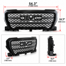 NINTE Front Bumper Upper Grille Replacement Fit for GMC Sierra 1500 2019-2021 ABS Gloss Black Assembly