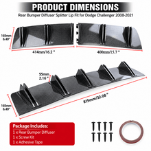 NINTE Rear Bumper Diffuser Splitter Lip Fit for Dodge Challenger 2008-2021 Painted One Piece Sport Style Without Logo