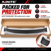 NINTE Rear Trunk Wing Spoiler Fit for 2003-2008 Toyota Corolla CE LE S Primed Matte Black ABS - NINTE