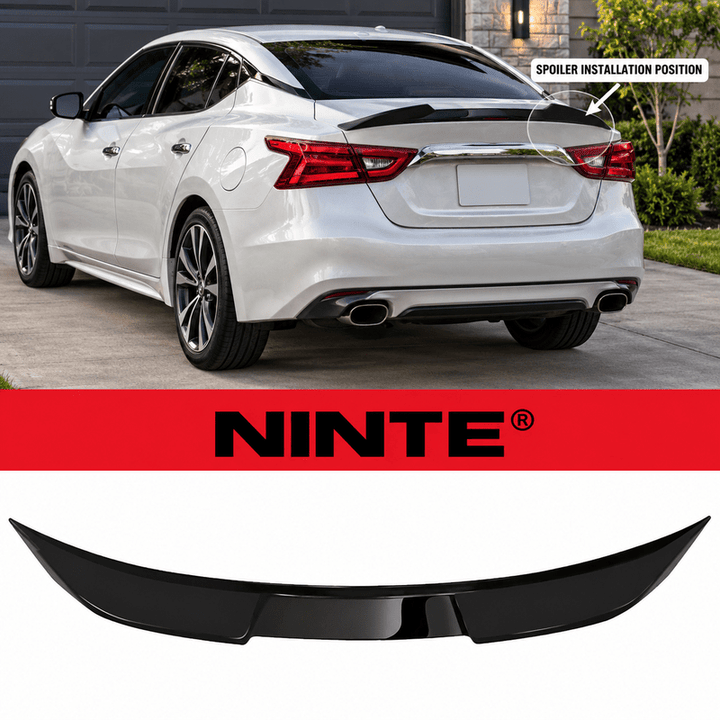 NINTE Rear Spoiler Wing Fit for NISSAN Maxima Sedan 2016-2023 Glossy Black Highkick Style - NINTE
