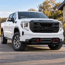 NINTE Front Lower Grille Cover Trim Fit for GMC Sierra 1500 SLT AT4 2022-2025 Painted Gloss Black One Piece ABS Insert Overlay