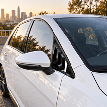NINTE Front Window A-Pillar Louver Cover Set Fit for 2013-2019 VW Golf 7 MK7 MK7.5 Gloss Black ABS Plastic 2-Piece