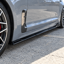 NINTE Side Skirt Extension Rocker Splitter Lip Kit Fit for KIA Stinger 2018-2023 Gloss Black PP 6-Piece Without Logo