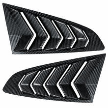 NINTE Rear Side Window Louvers Fit for Ford Mustang GT 2015-2023 Painted Carbon Fiber Look ABS Sport Style - NINTE