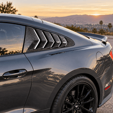 NINTE Rear Side Window Louvers Fit for Ford Mustang GT 2015-2023 Painted Carbon Fiber Look ABS Sport Style - NINTE
