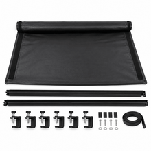 NINTE Rear Soft Roll-Up Tonneau Cover Fit for Toyota Pickup 1989-1994 and Tacoma 1995-2004 6 ft Short Bed Black Vinyl Clamp-on No-Drill